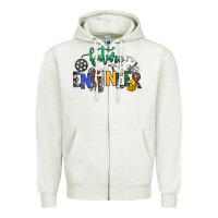 Oatmeal Heather future engineer Zipper Hoodie - NancyCooperArtShop