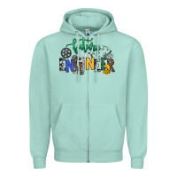 Seafoam future engineer Zipper Hoodie - NancyCooperArtShop