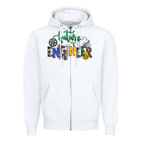 White future engineer Zipper Hoodie - NancyCooperArtShop