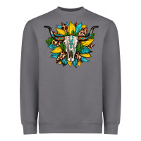 Storm bull skull gemstone cactus leopard sunflower Heavyweight Sweatshirt - Artiststas
