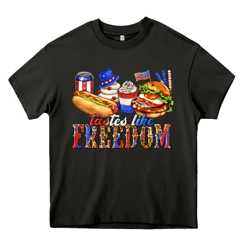 Tastes Like Freedom With Leopard Heavy Core Tee by texasbilliewilder | Teevron