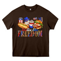 Chocolate Brown tastes like freedom with leopard Heavy Core Tee - texasbilliewilder