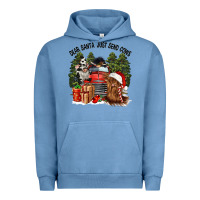 Pigment Pebble Blue dear santa just send cows Urban Hoodie - CowGirlArtShop