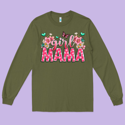 Girl Mama Long Sleeve Tee Designed By Jahusdesignshop