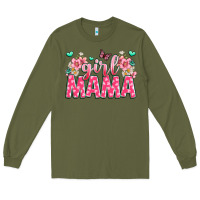 Army Green girl mama Long Sleeve Tee - JahusDesignShop