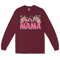 Burgundy girl mama Long Sleeve Tee - JahusDesignShop
