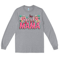 Heather Grey girl mama Long Sleeve Tee - JahusDesignShop