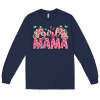 Navy girl mama Long Sleeve Tee - JahusDesignShop