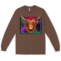Chestnut halloween highland cow Long Sleeve Tee - Jasminsmagicworld