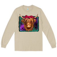 Mushroom halloween highland cow Long Sleeve Tee - Jasminsmagicworld