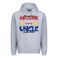 Heather Grey Awesome uncle Premium Hoodie - Bettercallsaul
