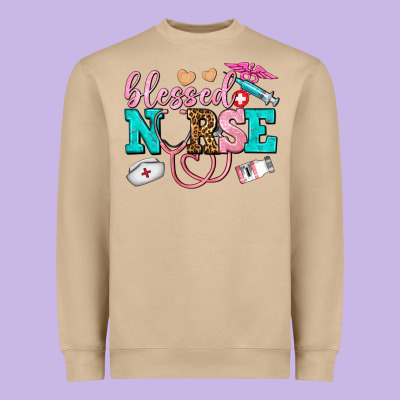 Blessed Nurse Heavyweight Sweatshirt Designed By Adodesignshop