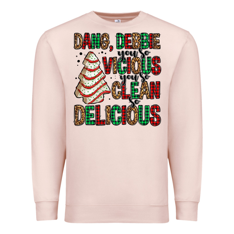 Dang Debbie Christmas Tree Cake Premium Sweatshirt by Jasminsmagicworld | Teevron