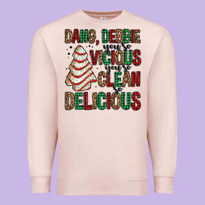 Dang Debbie Christmas Tree Cake Premium Sweatshirt Designed By Jasminsmagicworld