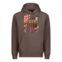 Coffee life begins after coffee Premium Hoodie - JahusDesignShop