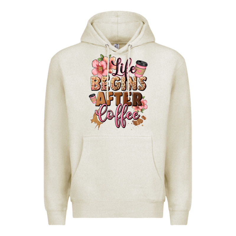 Life Begins After Coffee Premium Hoodie by JahusDesignShop | Teevron