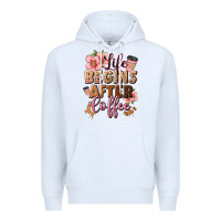 White life begins after coffee Premium Hoodie - JahusDesignShop