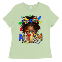 Matcha autism mom afro locs messy bun Ladies Tee - texasbilliewilder