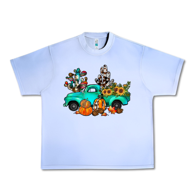 Cactus Pumpkin Truck Fall Urban Heavy Tee by JahusDesignShop | Teevron
