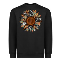 Black cowhide leopard aztec sunflower Heavyweight Sweatshirt - Artiststas