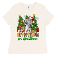 Bone i want a hippopotamus for christmas Ladies Tee - Zillion Design Studio