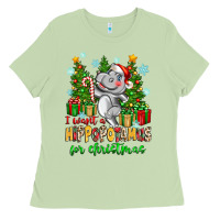 Matcha i want a hippopotamus for christmas Ladies Tee - Zillion Design Studio