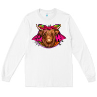 White halloween highland cow horseshoe Long Sleeve Tee - Jasminsmagicworld
