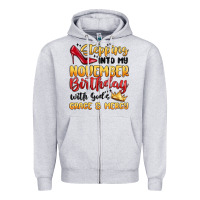 Heather Grey stepping into my november birthday Zipper Hoodie - MaliasSmallBusiness