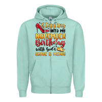 Seafoam stepping into my november birthday Zipper Hoodie - MaliasSmallBusiness