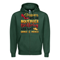 Sports Green stepping into my november birthday Zipper Hoodie - MaliasSmallBusiness