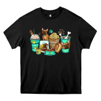 Black french bulldog coffee cups Heavy Core Tee - Zillion Design Studio