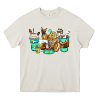 Cream french bulldog coffee cups Heavy Core Tee - Zillion Design Studio