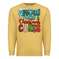 Antique Gold snow flakes and Christmas cakes Premium Sweatshirt - Jasminsmagicworld