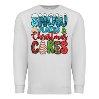 Dove Grey snow flakes and Christmas cakes Premium Sweatshirt - Jasminsmagicworld