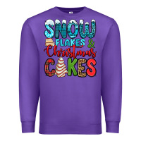 Purple snow flakes and Christmas cakes Premium Sweatshirt - Jasminsmagicworld