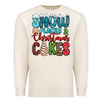 Sandshell snow flakes and Christmas cakes Premium Sweatshirt - Jasminsmagicworld