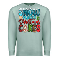 Seafoam snow flakes and Christmas cakes Premium Sweatshirt - Jasminsmagicworld