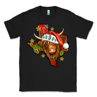 Black Shaggy cow Texas Christmas Classic Tee - Jasminsmagicworld