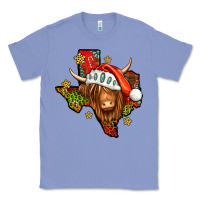 Colony Blue Shaggy cow Texas Christmas Classic Tee - Jasminsmagicworld