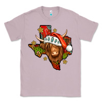 Lilac Shaggy cow Texas Christmas Classic Tee - Jasminsmagicworld