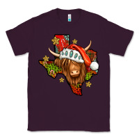 Plum Shaggy cow Texas Christmas Classic Tee - Jasminsmagicworld
