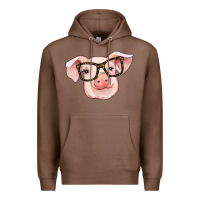 Chestnut pig with glasses Premium Hoodie - RanaPortraitStore