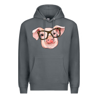 Rock pig with glasses Premium Hoodie - RanaPortraitStore