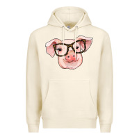 Tofu pig with glasses Premium Hoodie - RanaPortraitStore
