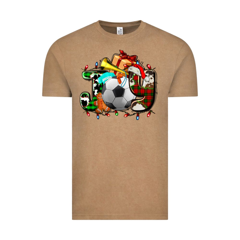 Joy With Soccer Element And Christmas Vintage Tee by AdoDesignShop | Teevron