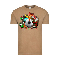 Vintage Coffee joy with soccer element and Christmas Vintage Tee - AdoDesignShop