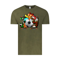 Vintage Olive joy with soccer element and Christmas Vintage Tee - AdoDesignShop