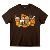 Chocolate Brown cocker spaniel coffee cups Heavy Core Tee - Zillion Design Studio