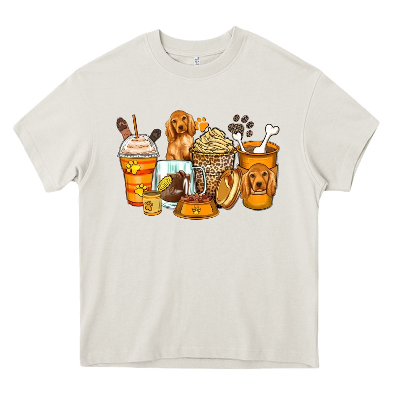 Cocker Spaniel Coffee Cups Heavy Core Tee by Zillion Design Studio | Teevron