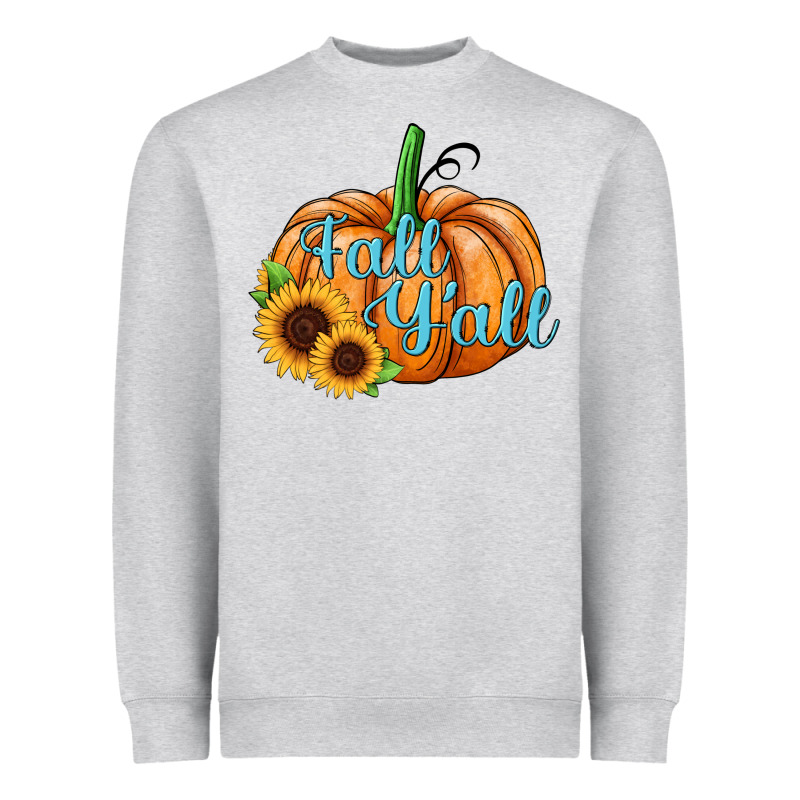 Fall Y'all Pumpkin Heavyweight Sweatshirt by JahusDesignShop | Teevron